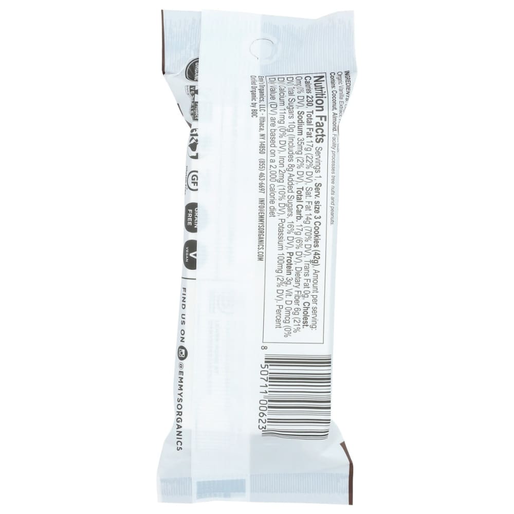 EMMYSORG: Cookie Dark Cacao 1.5 oz - Grocery > Snacks > Cookies > Cookies - Emmysorg