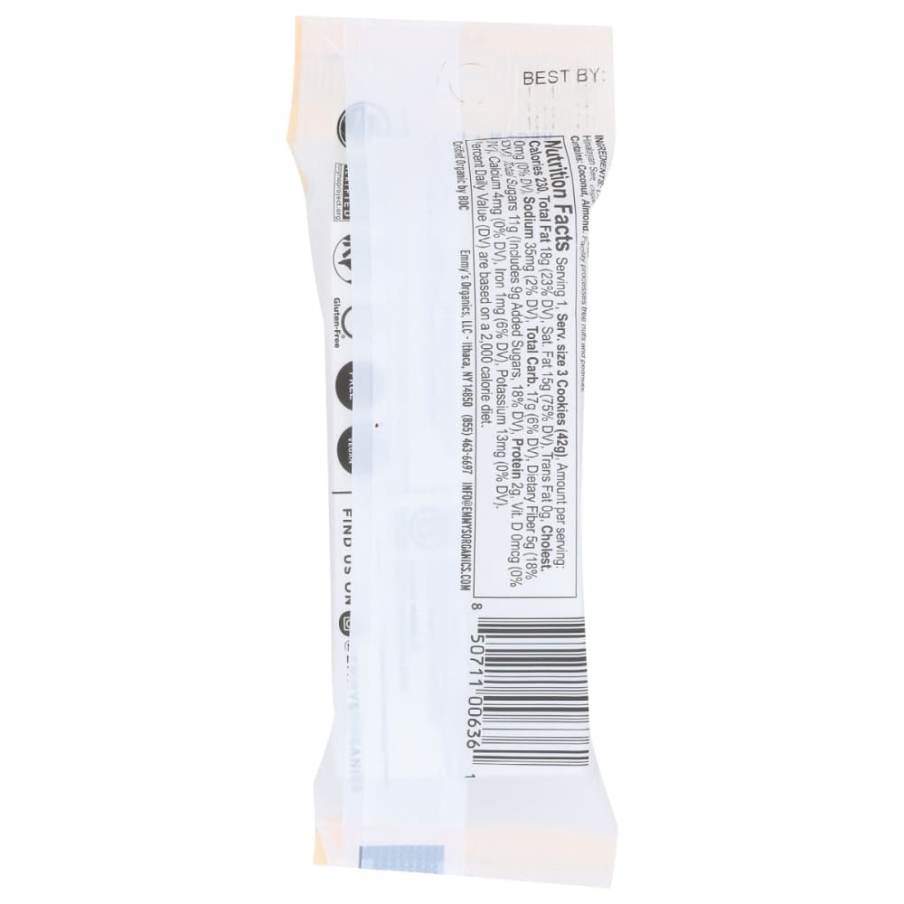 EMMYSORG: Cookie Vanilla Bean 1.5 oz - Grocery > Snacks > Cookies > Cookies - Emmysorg