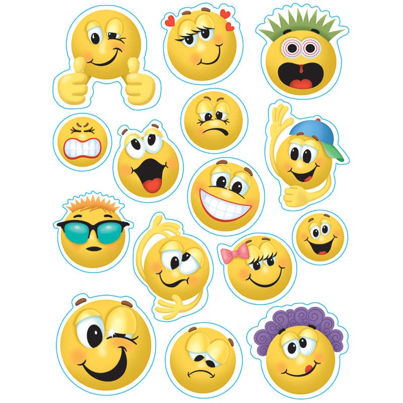 Emoticons 12 X 17 Window Clings (Pack of 12) - Window Clings - Eureka