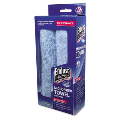 Endust for Electronics Large-sized Microfiber Towels Two-pack 15 X 15 Unscented Blue 2/pack - School Supplies - Endust® for Electronics