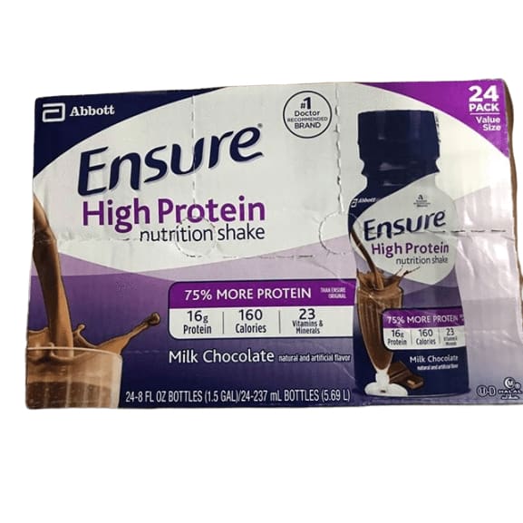 Ensure High Protein Milk Chocolate Nutrition Shake, 24 pk./8 fl. oz. - ShelHealth.Com