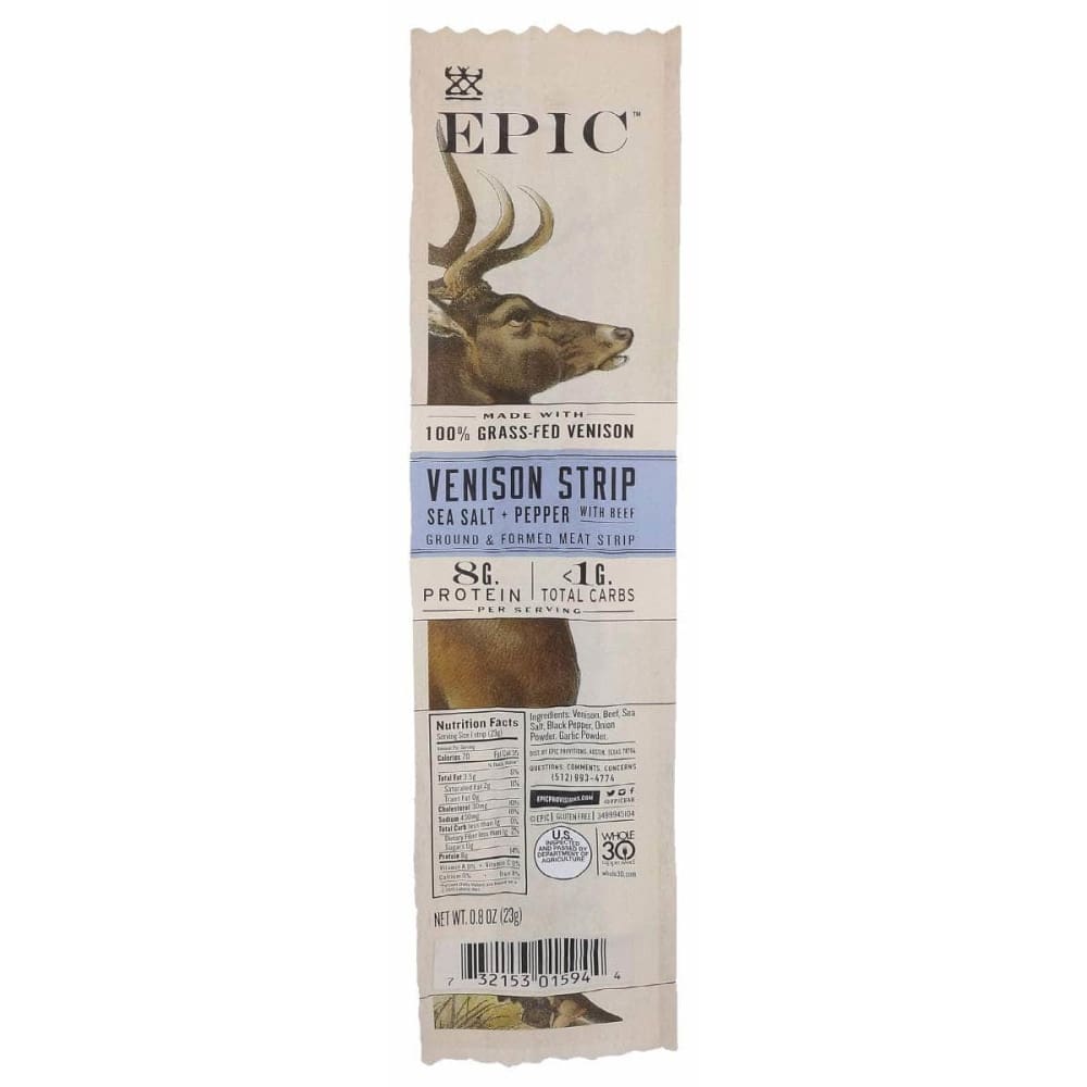EPIC EPIC Sea Salt And Pepper Venison Strip, 0.8 oz
