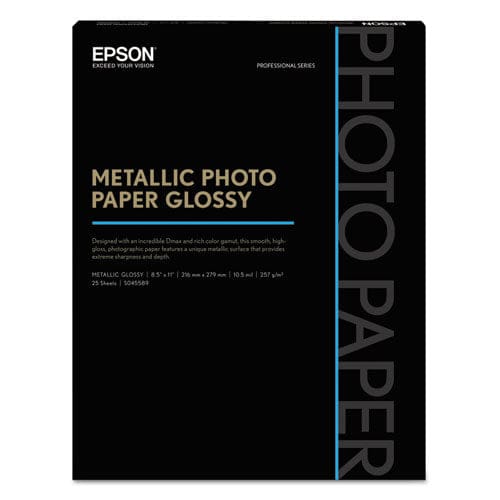 Epson Professional Media Metallic Gloss Photo Paper 10.5 Mil 8.5 X 11 White 25/pack - School Supplies - Epson®