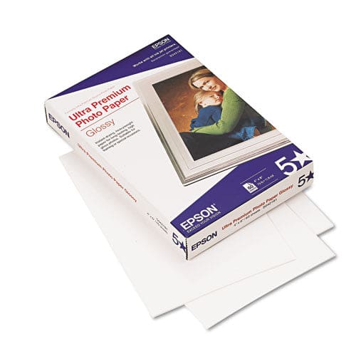 Epson Ultra Premium Glossy Photo Paper 11.8 Mil 4 X 6 Glossy Bright White 60/pack - School Supplies - Epson®