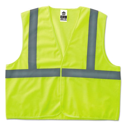 ergodyne Glowear 8205hl Type R Class 2 Super Econo Mesh Safety Vest 2x-large To 3x-large Lime - Janitorial & Sanitation - ergodyne®