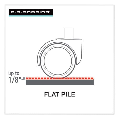 ES Robbins Everlife Light Use Chair Mat For Flat Pile Carpet Rectangular 36 X 44 Clear - Furniture - ES Robbins®