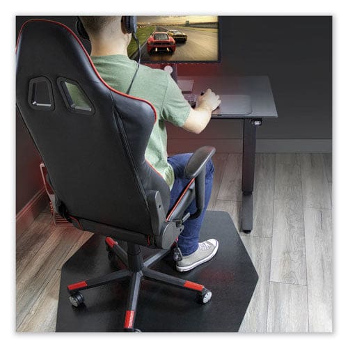 ES Robbins Game Zone Chair Mat For Hard Floor/medium Pile Carpet 42 X 46 Black - Furniture - ES Robbins®