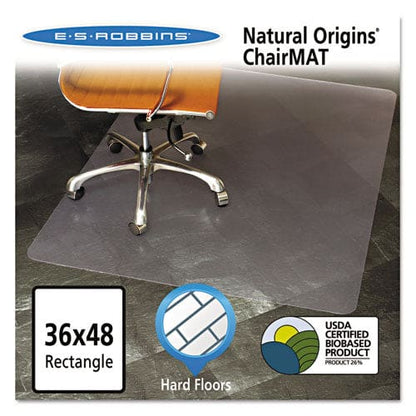 ES Robbins Natural Origins Chair Mat For Hard Floors 36 X 48 Clear - Furniture - ES Robbins®