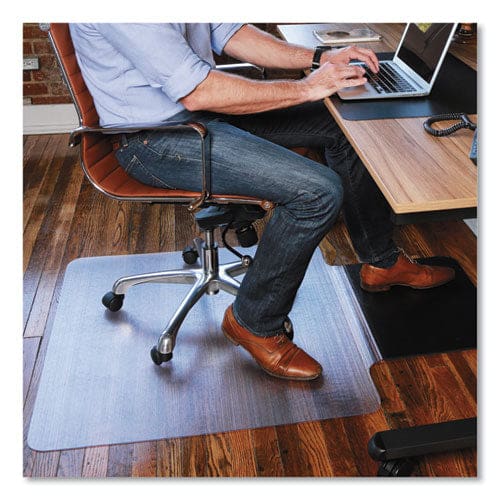 ES Robbins Sit Or Stand Mat For Carpet Or Hard Floors 36 X 53 With Lip Clear/black - Janitorial & Sanitation - ES Robbins®