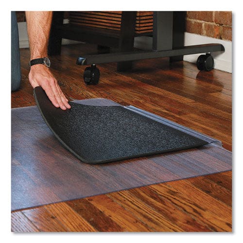 ES Robbins Sit Or Stand Mat For Carpet Or Hard Floors 45 X 53 Clear/black - Janitorial & Sanitation - ES Robbins®