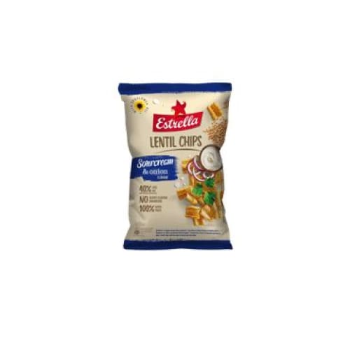 ESTRELLA Sourcream& Onion Flavors Lentil Chips 3.53 oz. (100 g.) - Estrella