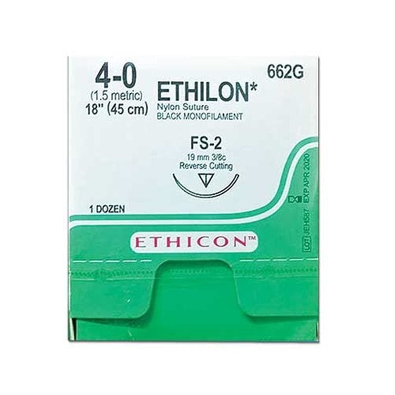 Ethicon Suture 4.0 Ethilon Fs-2 Black Box of 12 - Wound Care >> Basic Wound Care >> Wound Closure - Ethicon