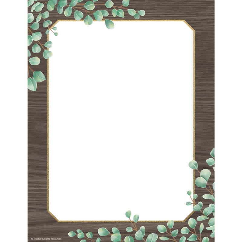 Eucalyptus Computer Paper (Pack of 8) - Design Paper/Computer Paper - Teacher Created Resources