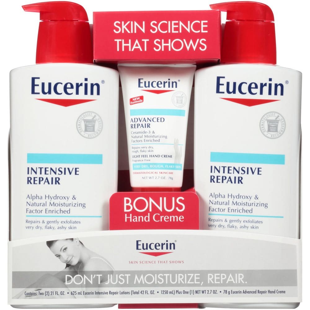 Eucerin Intensive Repair Body Lotion (21 fl. oz. 2 pk.) + Advanced Repair Hand Creme (2.7 oz.) - Bath & Body - Eucerin Intensive