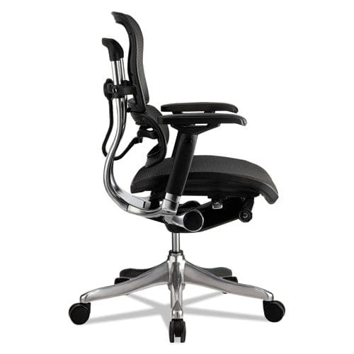 Eurotech Ergohuman Elite Mid-back Mesh Chair Supports Up To 250 Lb 18.11 To 21.65 Seat Height Black - Furniture - Eurotech