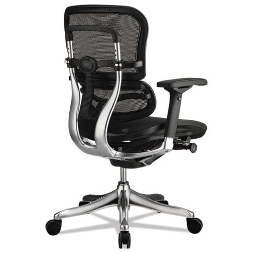 Eurotech Ergohuman Elite Mid-back Mesh Chair Supports Up To 250 Lb 18.11 To 21.65 Seat Height Black - Furniture - Eurotech