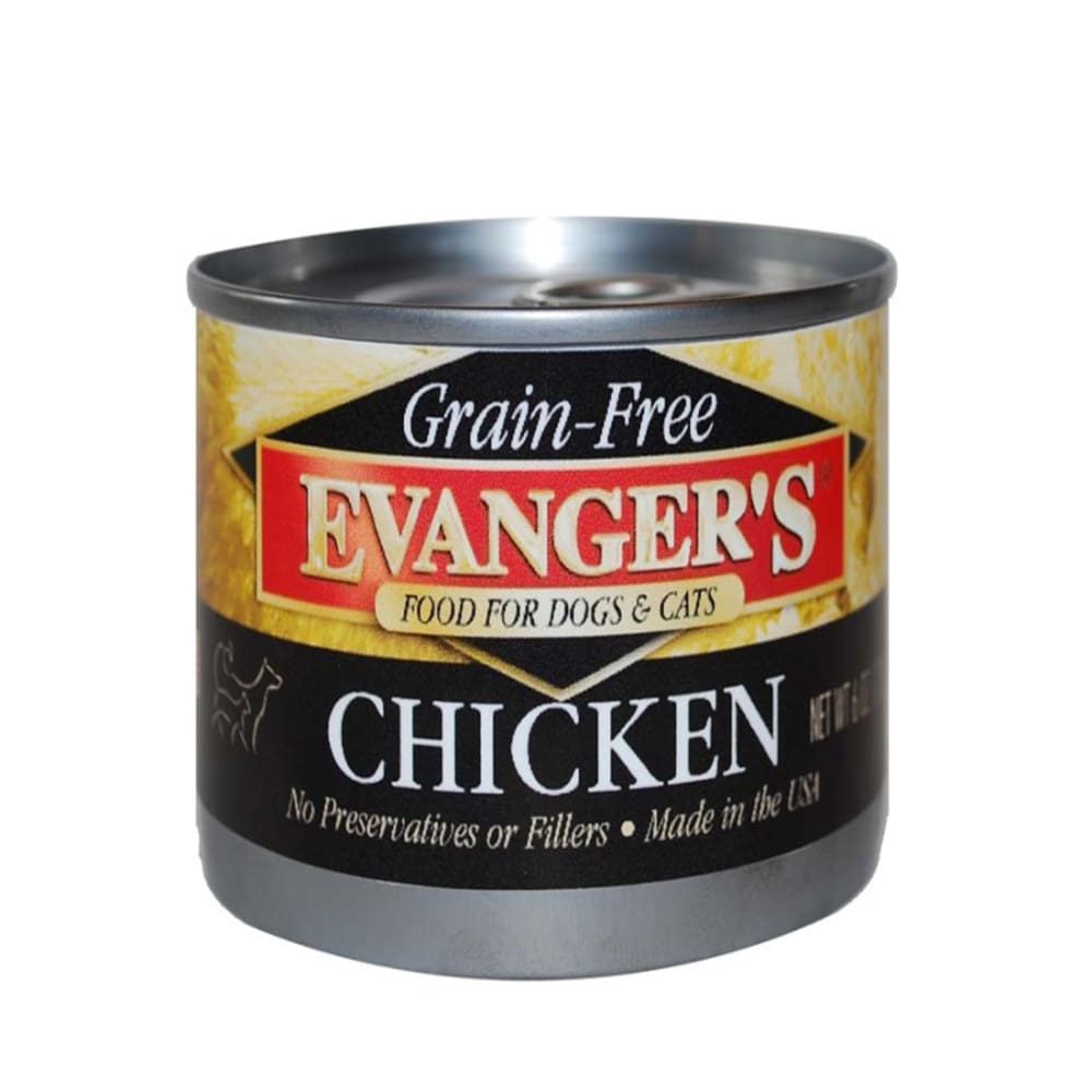 Evanger’s Grain-Free Chicken Canned Dog & Cat Food 6 oz 24 Pack - Pet Supplies - Evanger’s