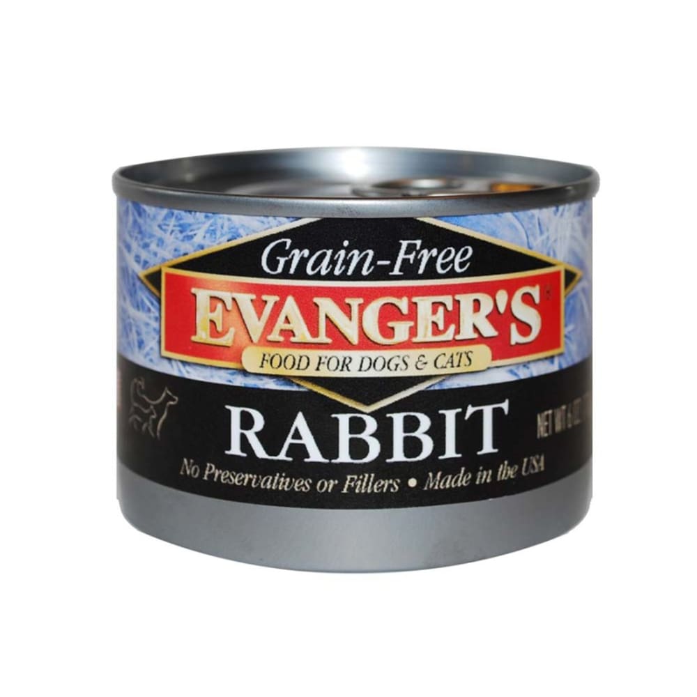 Evangers Grain-Free Rabbit Canned Dog and Cat Food 6 oz 24 Pack - Pet Supplies - Evangers