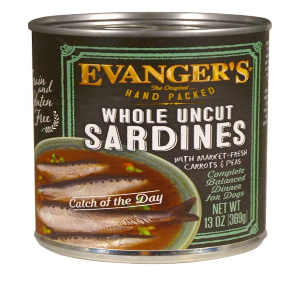 Evangers Hand Packed Whole Uncut Sardines Canned Dog Food 12Ea-12 Oz; 12 Pk - Pet Supplies - Evangers