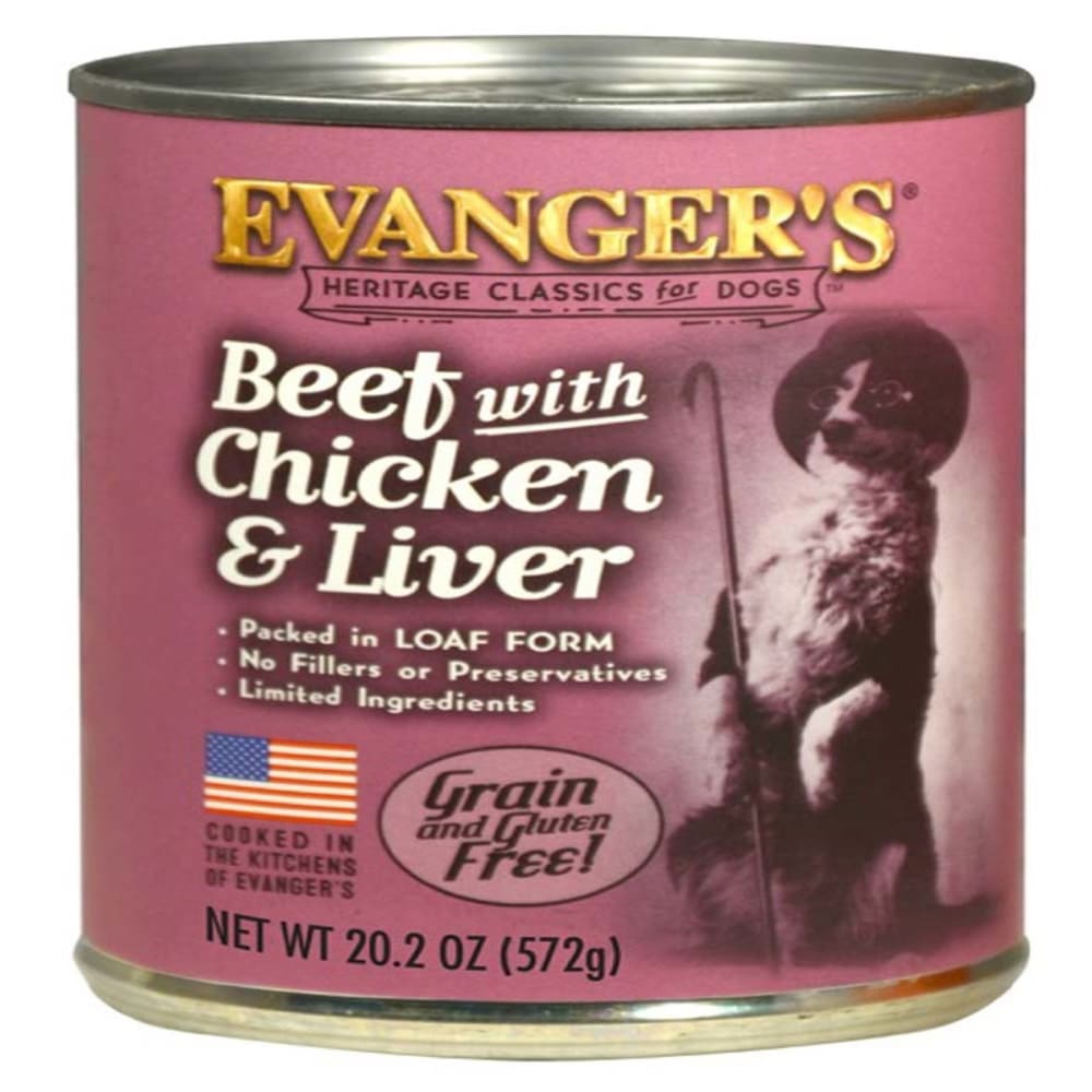 Evangers Heritage Classic Beef Chicken and Liver Canned Dog Food 12Ea-20.2 Oz; 12 Pk - Pet Supplies - Evangers