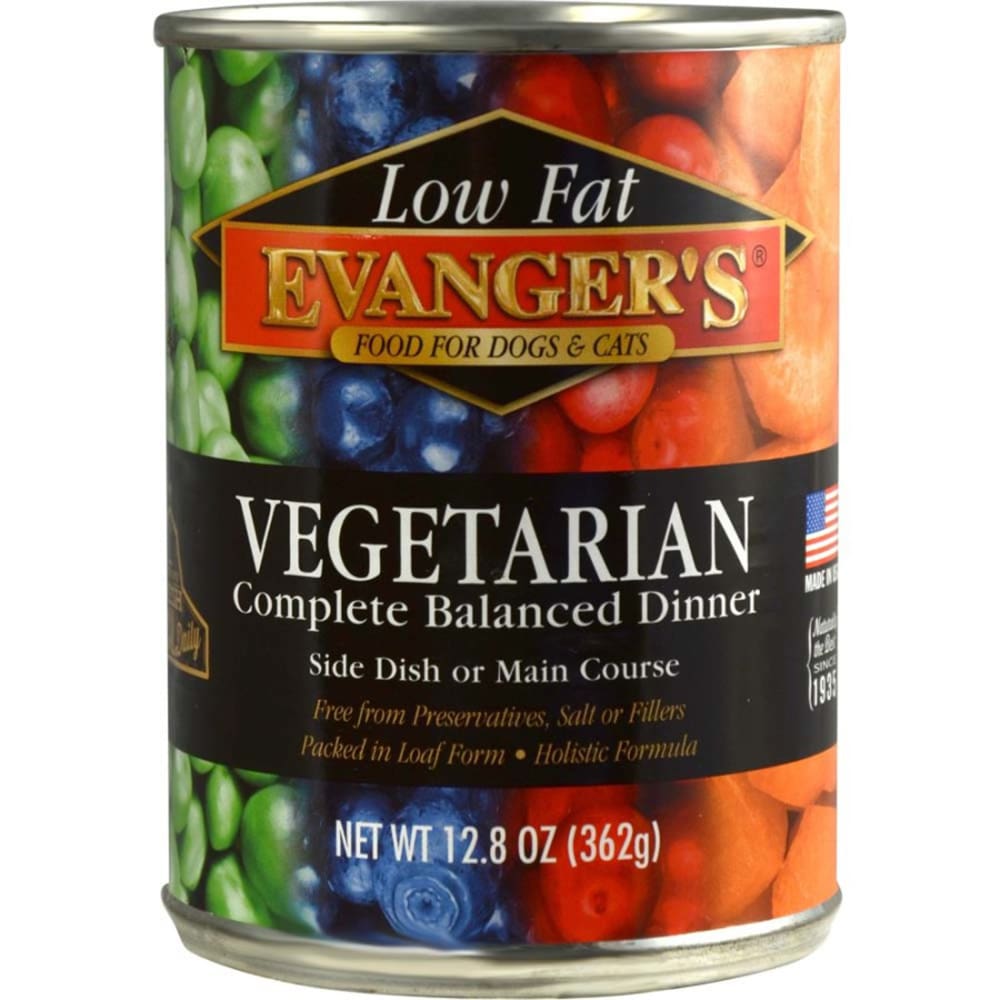 Evanger’s Super Premium Vegetarian Dinner Canned Dog & Cat Food 12.8 oz 12 Pack - Pet Supplies - Evanger’s