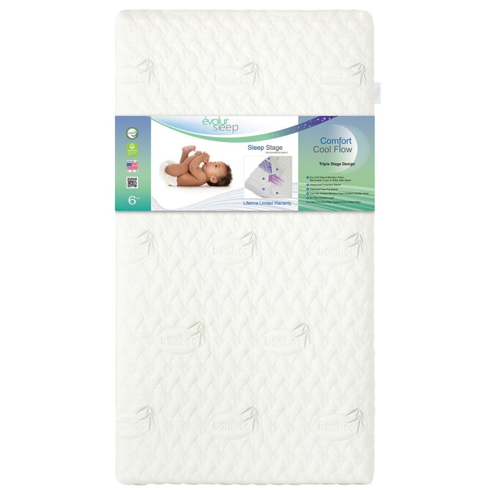 Evolur Sleep Comfort Cool Flow Foam Crib And Toddler Mattress - Cribs & Baby Beds - Evolur