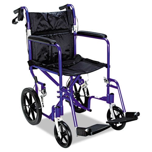 Excel Deluxe Aluminum Transport Wheelchair 300 Lb Capacity 19 X 16 Seat - Janitorial & Sanitation - Medline