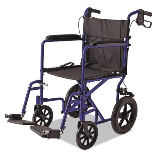 Excel Deluxe Aluminum Transport Wheelchair 300 Lb Capacity 19 X 16 Seat - Janitorial & Sanitation - Medline