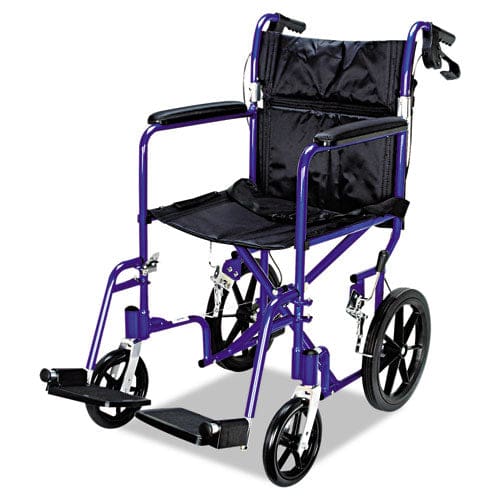 Excel Deluxe Aluminum Transport Wheelchair 300 Lb Capacity 19 X 16 Seat - Janitorial & Sanitation - Medline