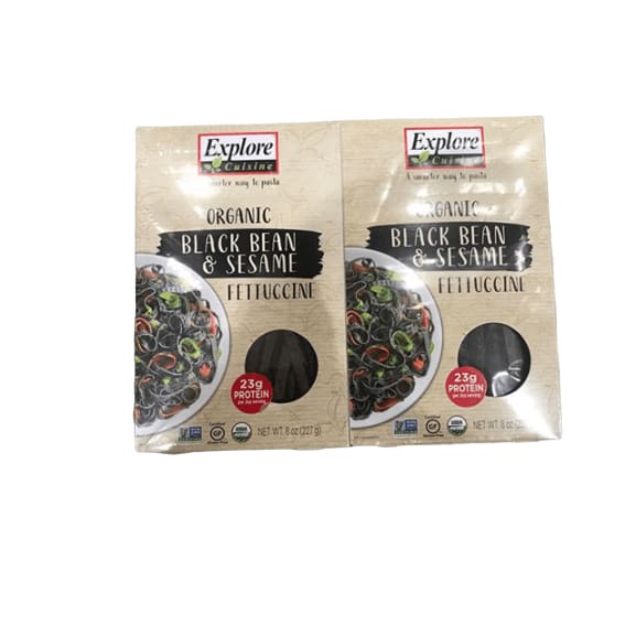 Explore Cuisine Organic Black Bean & Sesame Fettuccine, 4 x 8 oz - ShelHealth.Com