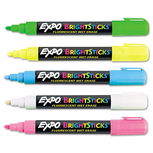 EXPO Bright Sticks Medium Bullet Tip Assorted Colors 5/set - School Supplies - EXPO®