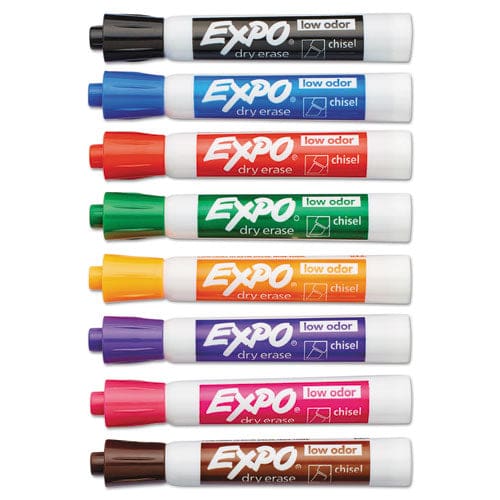 EXPO Low-odor Dry-erase Marker Broad Chisel Tip Assorted Colors 8/set - School Supplies - EXPO®