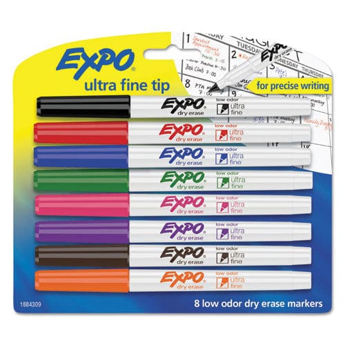 EXPO Low-odor Dry-erase Marker Extra-fine Needle Tip Assorted Colors 8/set - School Supplies - EXPO®