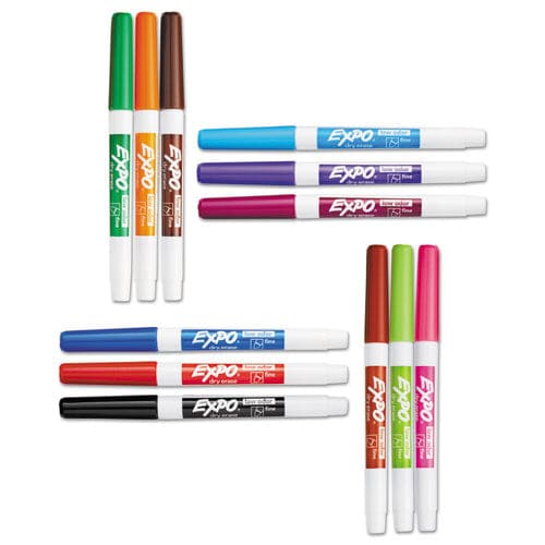 EXPO Low-odor Dry-erase Marker Fine Bullet Tip Assorted Colors 12/set - School Supplies - EXPO®