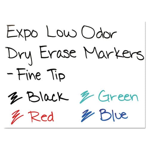 EXPO Low-odor Dry-erase Marker Fine Bullet Tip Blue Dozen - School Supplies - EXPO®