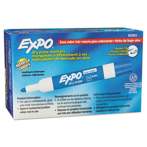 EXPO Low-odor Dry-erase Marker Medium Bullet Tip Blue Dozen - School Supplies - EXPO®