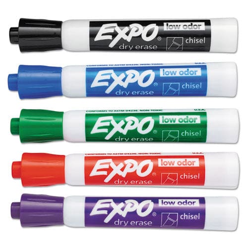 EXPO Low-odor Dry-erase Marker Value Pack Broad Chisel Tip Assorted Colors 36/box - School Supplies - EXPO®