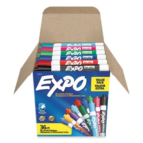 Expo Low Odor Dry Erase Vibrant Color Markers Broad Chisel Tip Assorted Colors 36/pack - School Supplies - EXPO®