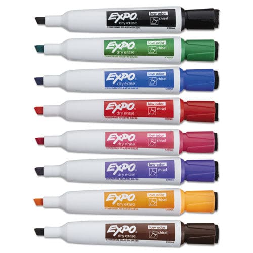 EXPO Magnetic Dry Erase Marker Broad Chisel Tip Assorted Colors 8/pack - School Supplies - EXPO®