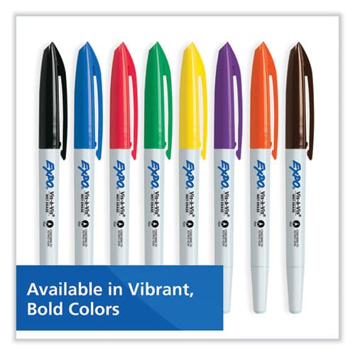 EXPO Vis-a-vis Wet Erase Marker Fine Bullet Tip Assorted Dozen - School Supplies - EXPO®