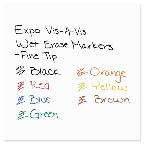 EXPO Vis-a-vis Wet Erase Marker Fine Bullet Tip Red Dozen - School Supplies - EXPO®