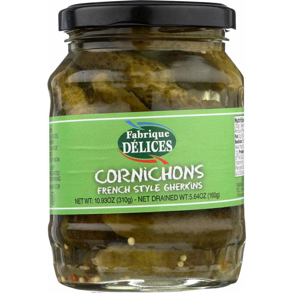 Fabrique Delices Fabrique Delices Cornichons French Style Gherkins Glass Jar, 10.93 oz