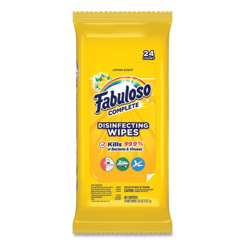 Fabuloso Multi Purpose Wipes 7 X 7 Lemon 24/pack 12 Packs/carton - School Supplies - Fabuloso®