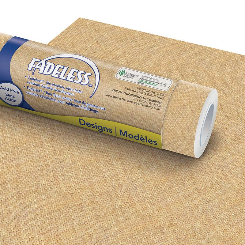 Fadeless 48In X 12Ft Wicker 4 Rolls - Bulletin Board & Kraft Rolls - Dixon Ticonderoga Co - Pacon