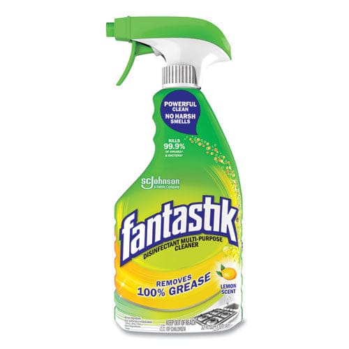 Fantastik Disinfectant Multi-purpose Cleaner Lemon Scent 32 Oz Spray Bottle 8/carton - School Supplies - Fantastik®