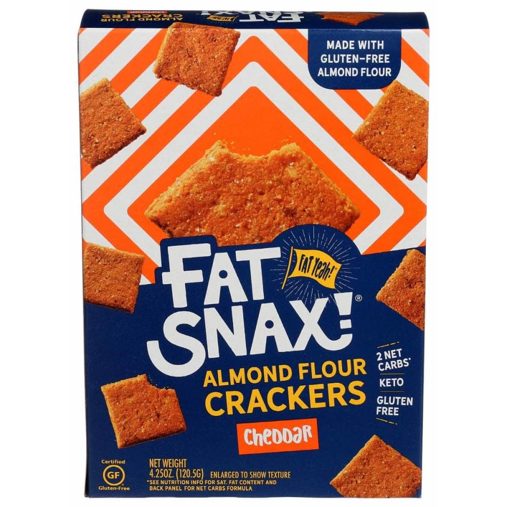 FAT SNAX Fat Snax Crackers Cheddar, 4.25 Oz