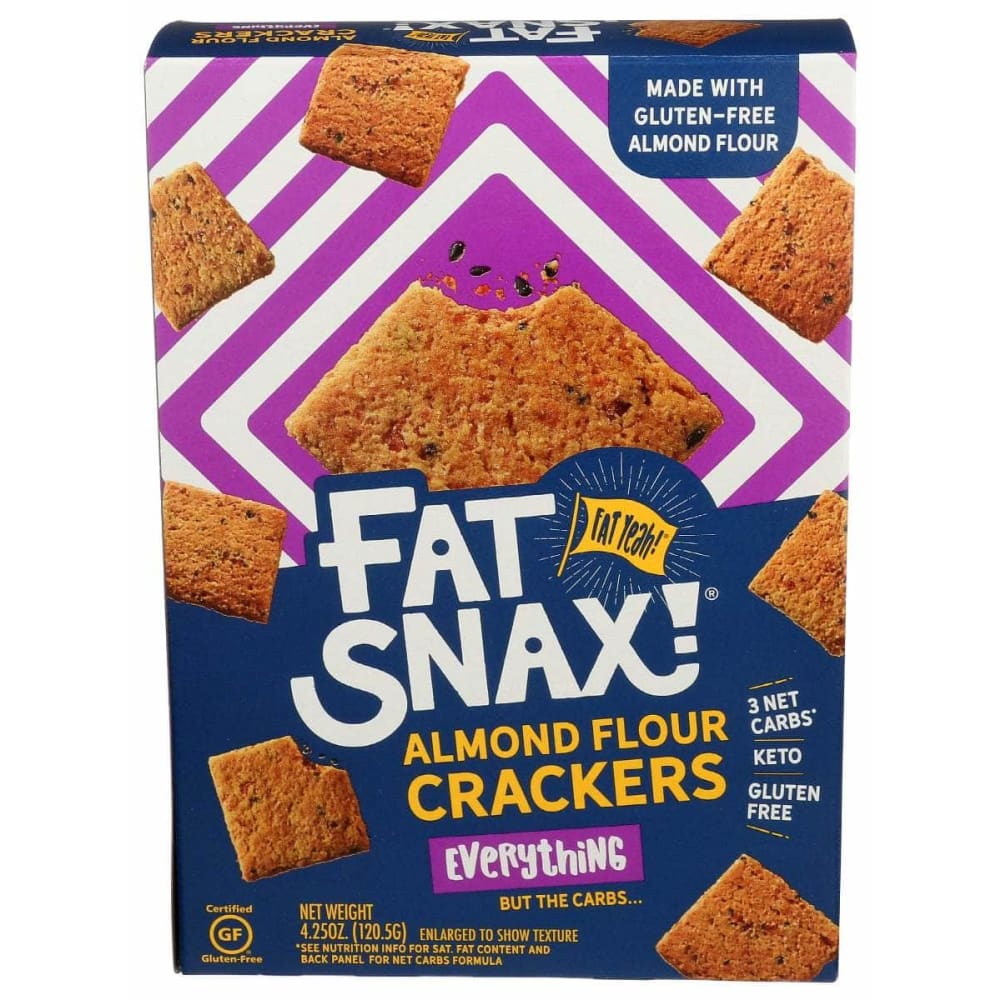 FAT SNAX Fat Snax Crackers Everything, 4.25 Oz