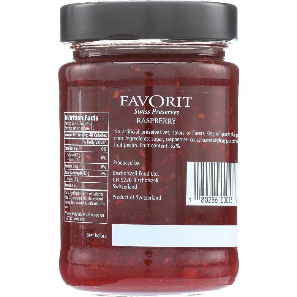 Favorit Favorit Preserve Raspberry, 12.3 oz