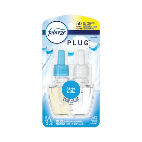 Febreze Plug Air Freshener Refills Linen And Sky 0.87 Oz 6/carton - Janitorial & Sanitation - Febreze®