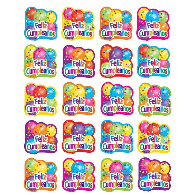 Feliz Cumpleanos Stickers (Pack of 12) - Foreign Language - Teacher Created Resources